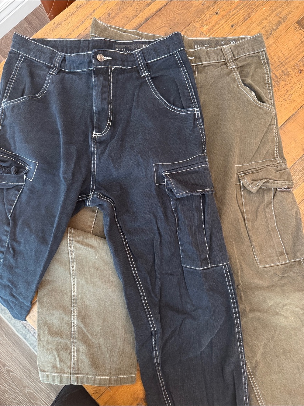 2 pairs same - Cargo Utility Pants - Black& Olive